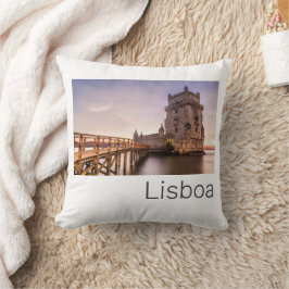 Lissabon Portugal Torre de Belém Sunset Holiday Kissen