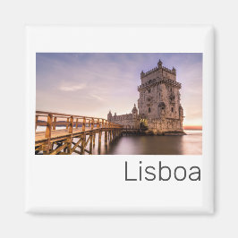 Lissabon Portugal Torre de Belém Sunset Holiday Magnet
