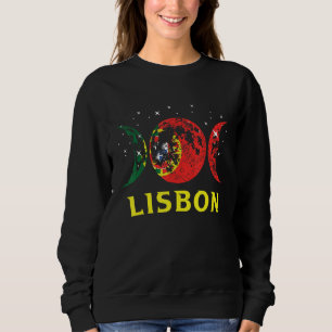 Lissabon Portugiesische Stadt Retro Portugal Flagg Sweatshirt