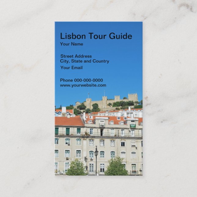 Lissabon-Reiseführer-Visitenkarte Visitenkarte (Vorderseite)