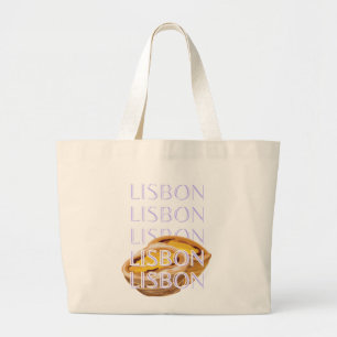 Lissabon Reisemöglichkeiten, Orange, Portugal Art  Jumbo Stoffbeutel