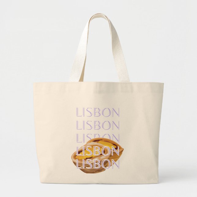 Lissabon Reisemöglichkeiten, Orange, Portugal Art  Jumbo Stoffbeutel (Vorne)