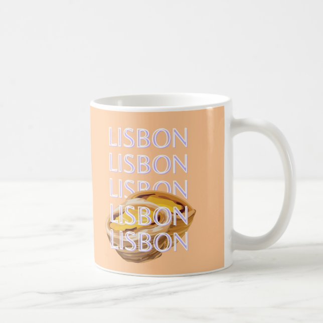 Lissabon Reisemöglichkeiten, Orange, Portugal Art  Kaffeetasse (Rechts)