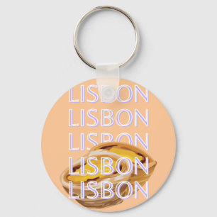 Lissabon Reisemöglichkeiten, Orange, Portugal Art Schlüsselanhänger