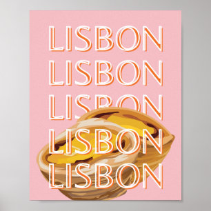 Lissabon Reisen Kunst, Pastel, Portugal Poster
