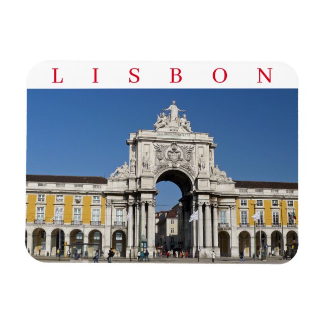 Lissabon Rua Augusta Arch Kühlschrankmagnet Magnet (Horizontal)