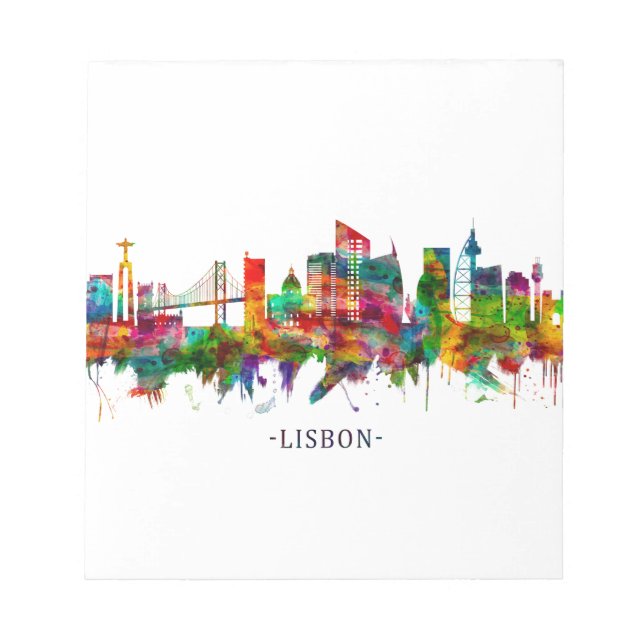 Lissabon - Skyline Notizblock (Vorderseite)