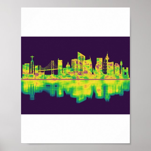 Lissabon - Skyline Poster (Vorne)