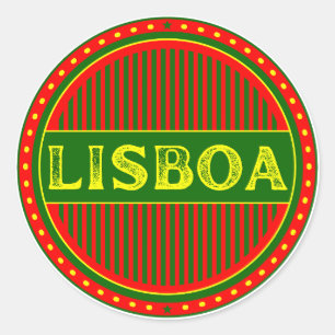 Lissabon Stadtstolz-Emblem – Portugiesische Identi Runder Aufkleber