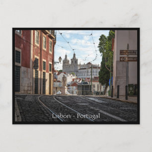 Lissabon Straße, Portugal Postkarte