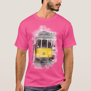 Lissabon Straßenbahn 28 Wasserfarben T-Shirt