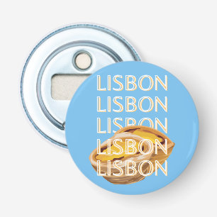 Lissabon Travel Art, Blue, Portugal Flaschenöffner