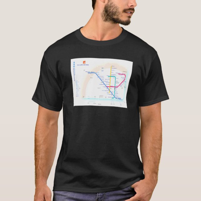 Lissabon Untergrundkarte Portugal T T-Shirt (Vorderseite)