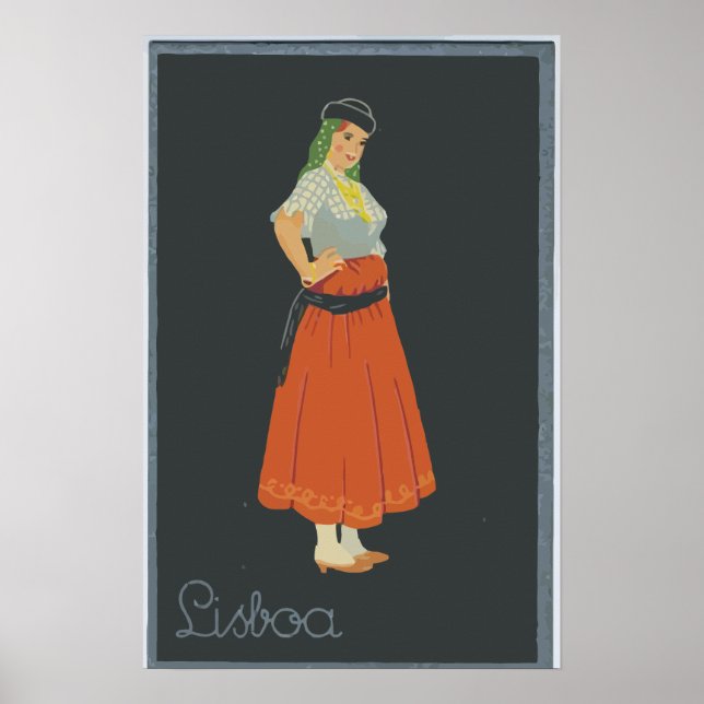 Lissabon, Vintag Poster (Vorne)