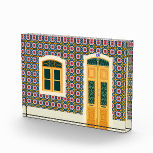 Lissaboner Haus mit Fliesen Fotoblock