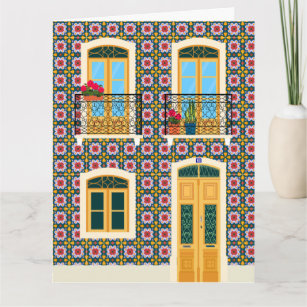 Lissaboner Haus mit Fliesen Karte