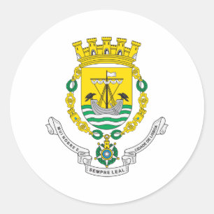 Lissabonner Wappen Runder Aufkleber