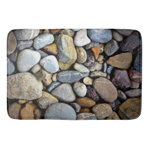 LISSEZ LE TAPIS DE BAIN LAVÉ DE ROCHES DE RIVIÈRE