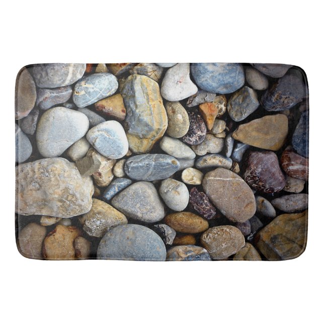 LISSEZ LE TAPIS DE BAIN LAVÉ DE ROCHES DE RIVIÈRE (Devant)