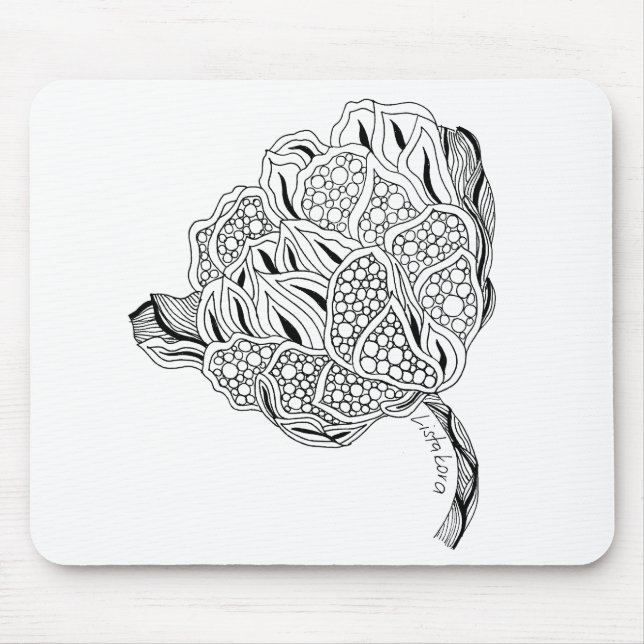 Listakora Blume Mousepad (Vorne)