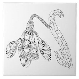 Listakora Blumen-Keramik Trivet/Fliese Fliese