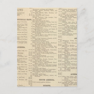 Liste alphabétique des cartes et des graphiques