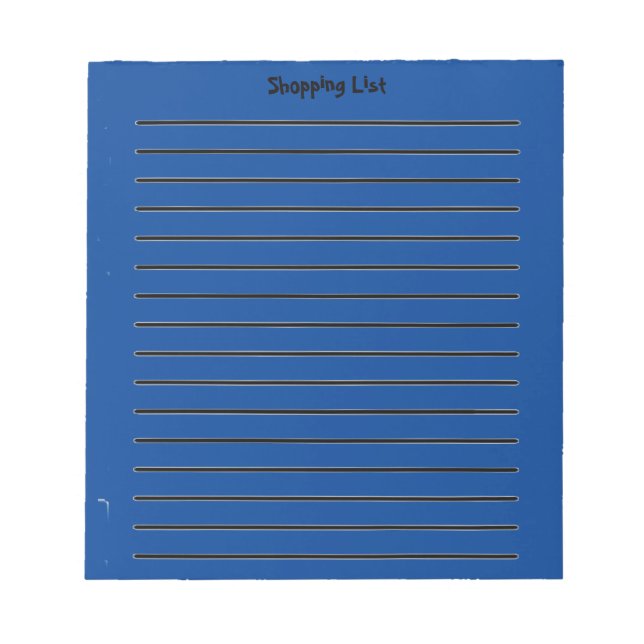 Liste Blue Notepad Notizblock (Vorderseite)