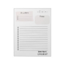 Liste de contrôle quotidienne – Bloc-notes déchira