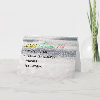 Liste de Noël 2020 Carte de Noël