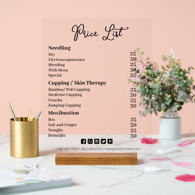 Liste de prix d'entreprise simple (Mariage)