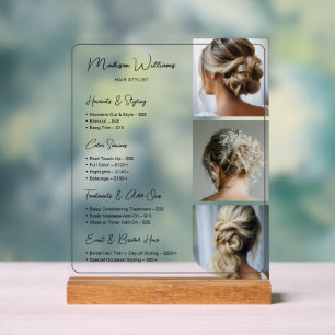 Liste de prix des services de coiffure de salon