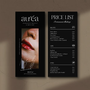 Liste de prix des services de salon de cosmétique 