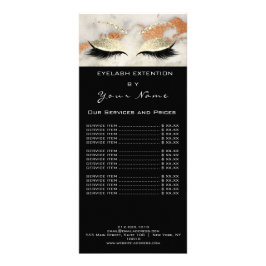 Liste de prix Lashes cuivre maquillage Marbre noir