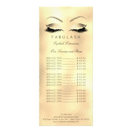 Liste de prix Lashes Extension Gold Maquillage Par