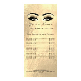 Liste de prix Lashes Extension Maquillage Artiste