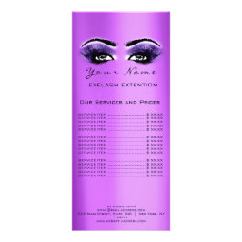 Liste de prix Lashes Extension maquillage violet v