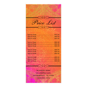 Liste de prix Mandala Fuchsia Rose Orange et Or