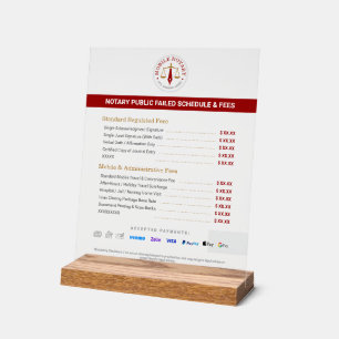 Liste de prix personnalisée pour les frais de nota