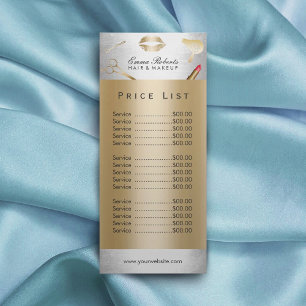 Liste de prix Salon de beauté moderne Gold & Sil