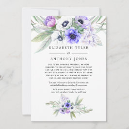 Liste der Gäste, die Violett von Pastel und Floral Ankündigung