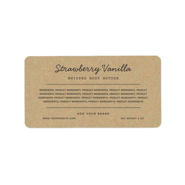 Liste der Inhaltsstoffe von grauen Skriptlinien -  Adressaufkleber (Vorne)