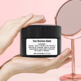 Liste der Jars-Flaschen auf weißem Grund Adressaufkleber