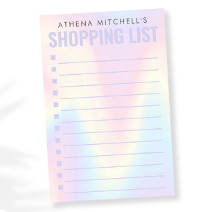 Liste der Karo von Soft Pastell-Shopping Post-it Klebezettel