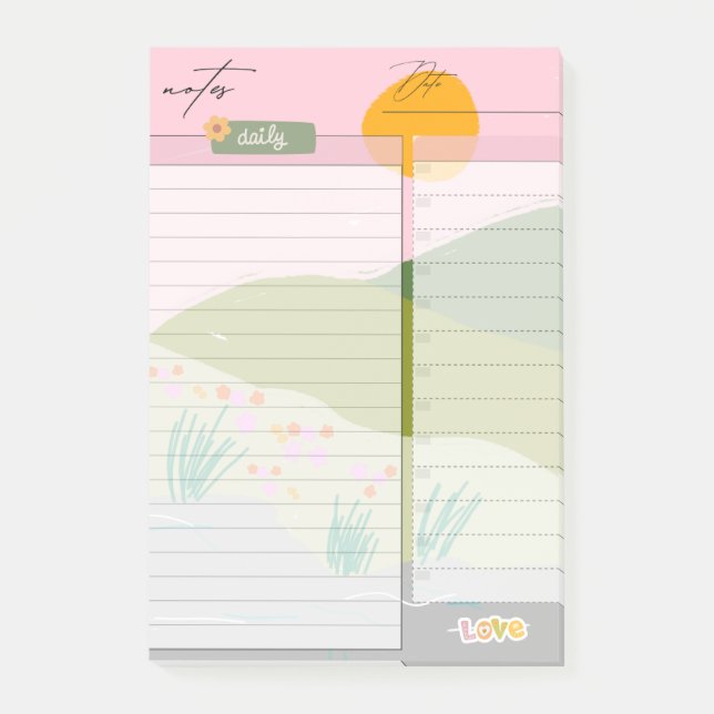 Liste der Landschaftskarten Post-it Klebezettel (Vorderseite)