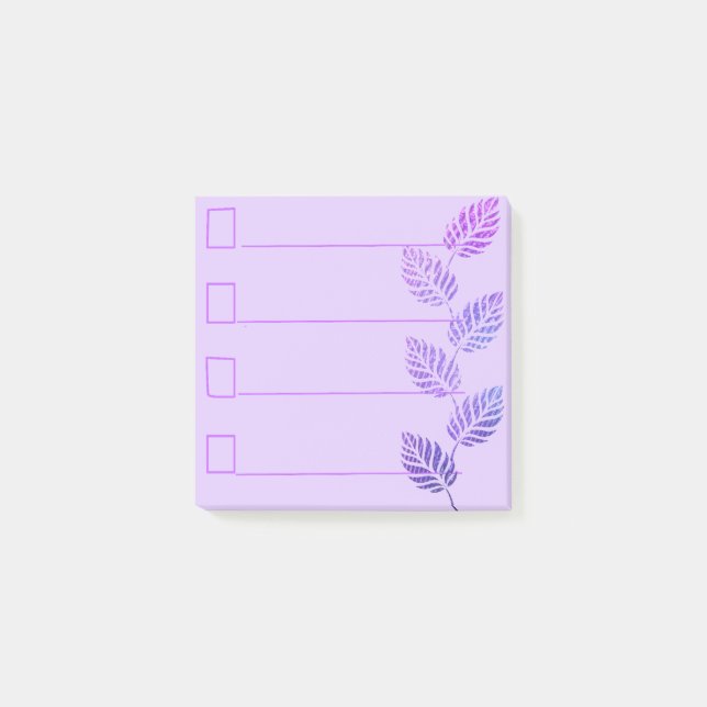 Liste der Leaf Karo Post-it Klebezettel (Vorderseite)