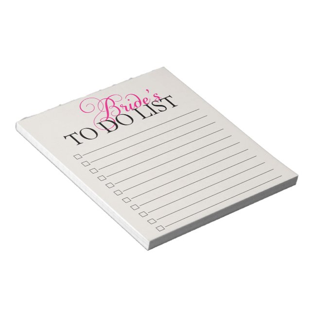 Liste der Schritte Notizblock (angewinkelt)