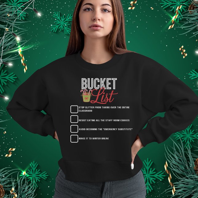 Liste der Weihnachtsbücher für Lehrer Sweatshirt (Von Creator hochgeladen)