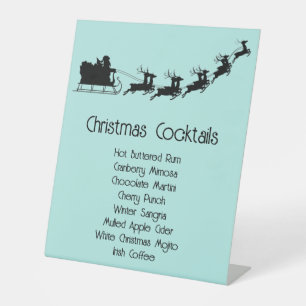 Liste der Weihnachtscocktails Sockelschild