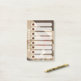 Liste der wöchentlichen Motivationen für Schwarze  Post-it Klebezettel