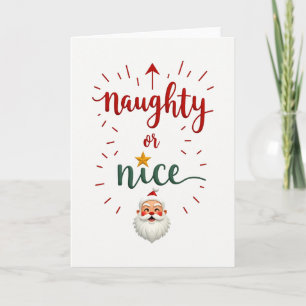 Liste des enfants sages ou vilains Carte de Noël d